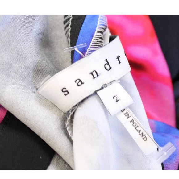 Sandro Abstract Floral Printed Shift Dress - Picture 8 of 9